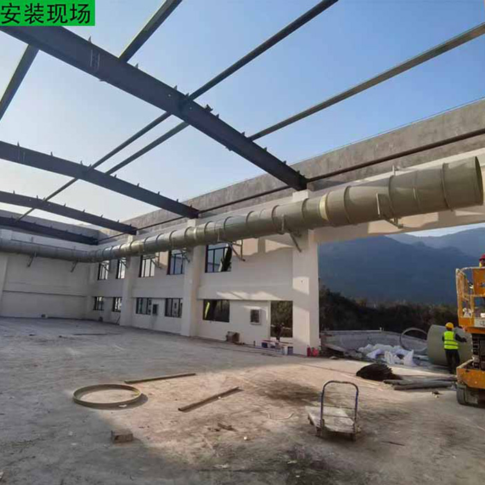 噴淋塔安裝現(xiàn)場